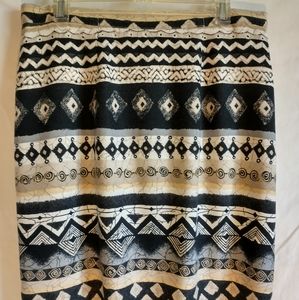 Worthington Size 8P Geometric Print Skirt